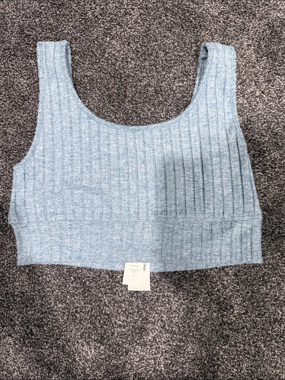 Z-Supply Light Blue Ribbed Knit Bralettee